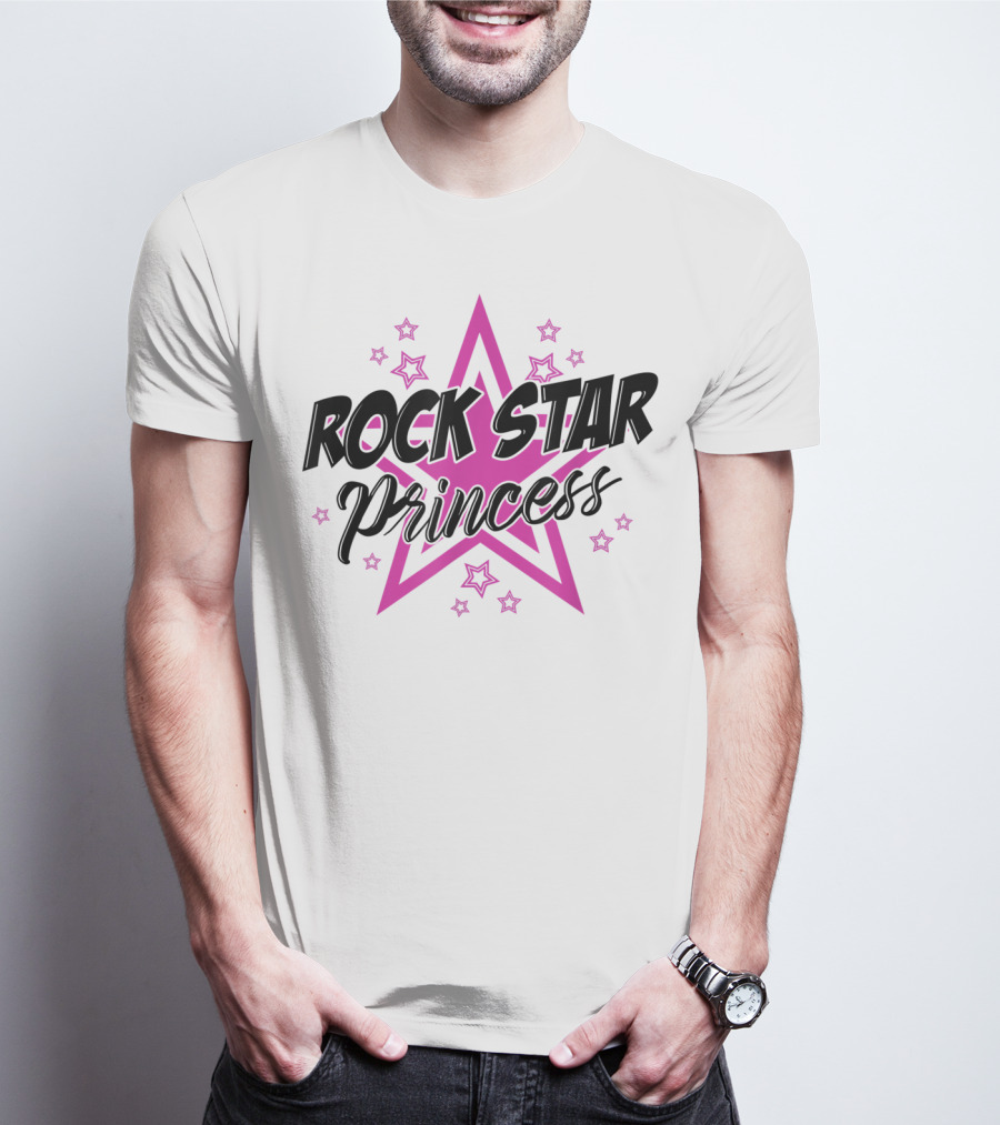 Rockstar Princess Pink Star Sassy Cool T-Shirt