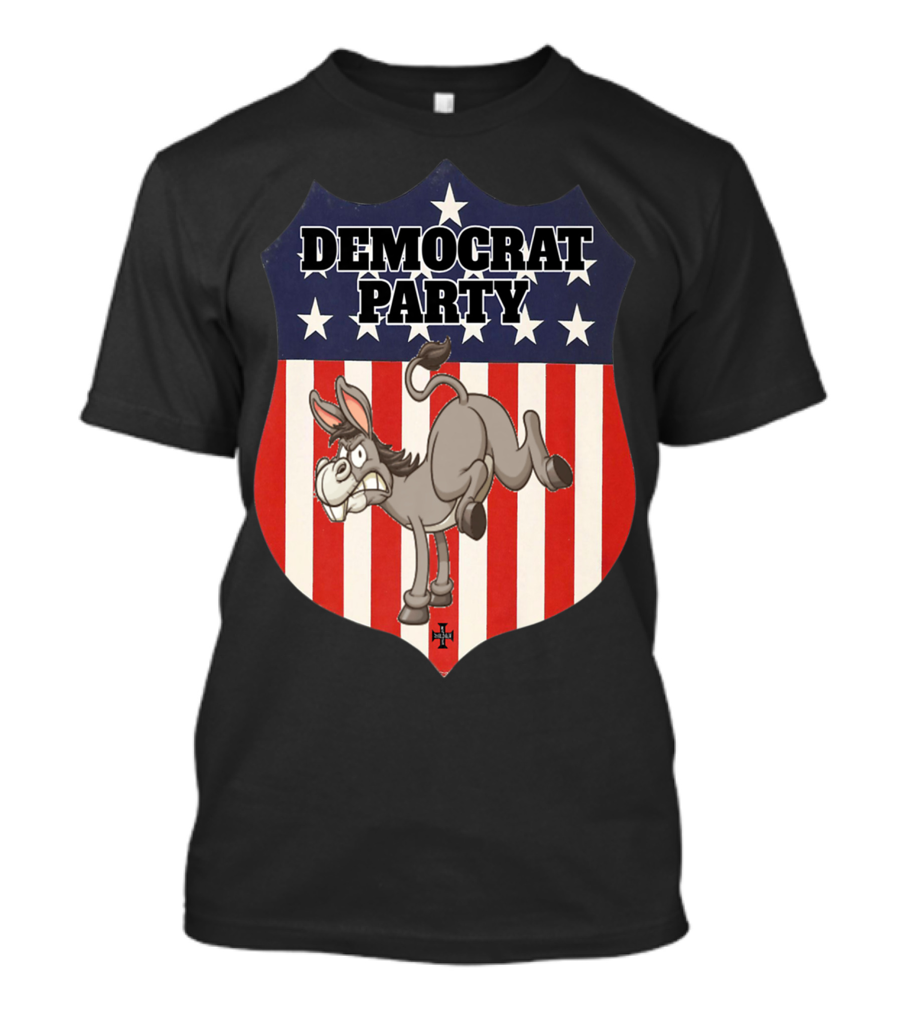 Democrat Party Shield Stars And Stripes Donkey T-Shirt