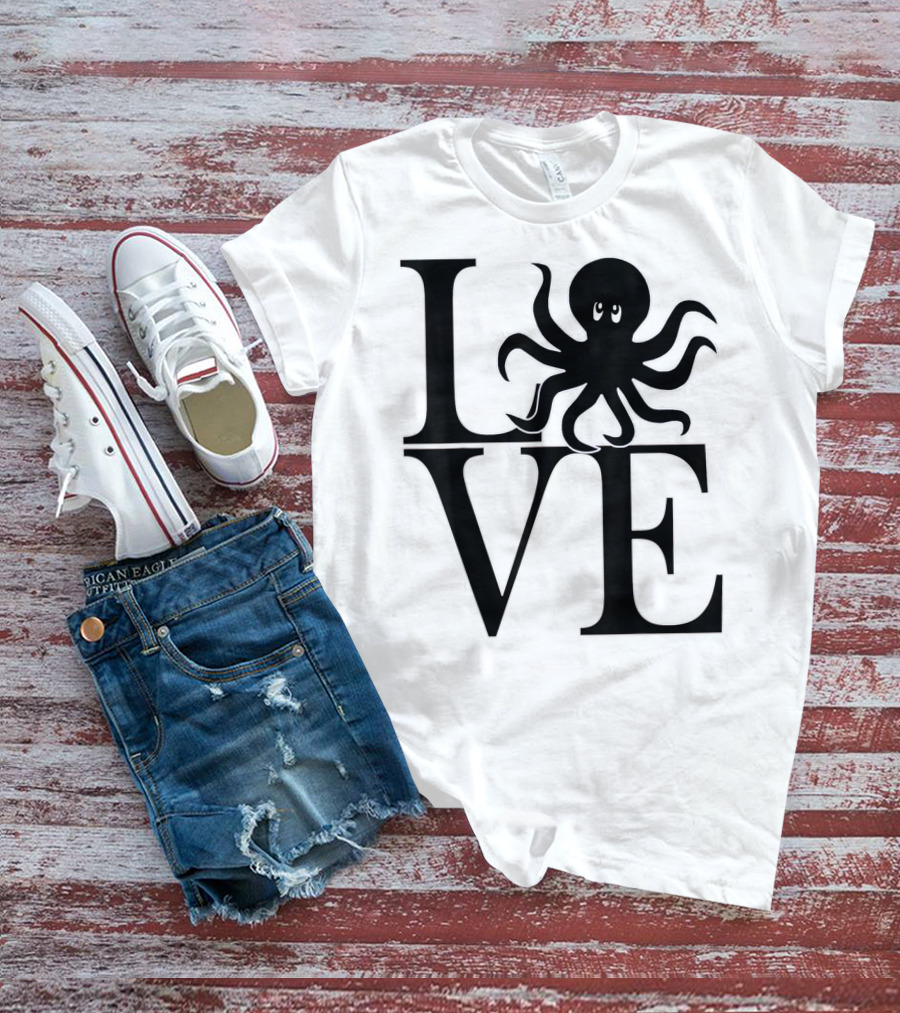 LOVE Octopus Dive Dive Dive T-Shirt
