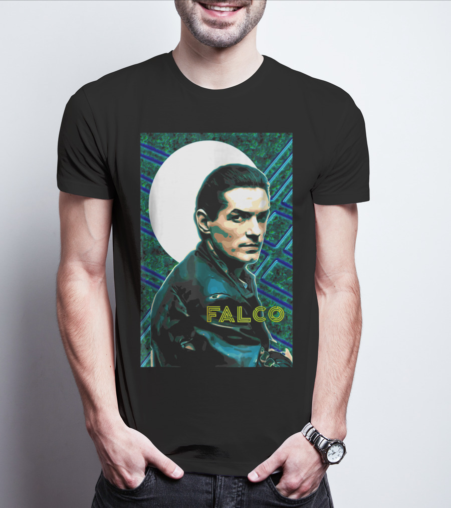 Falco Art Deco Retro Style Portrait T-Shirt