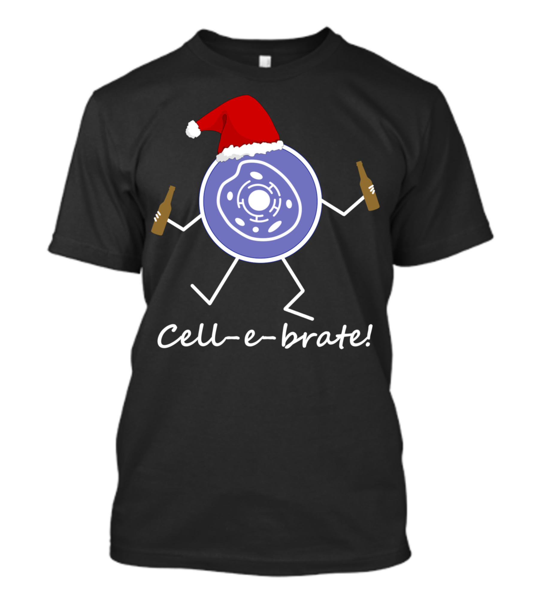 Cell-e-brate Funny Biology Cell Celebrate Christmas T-Shirt