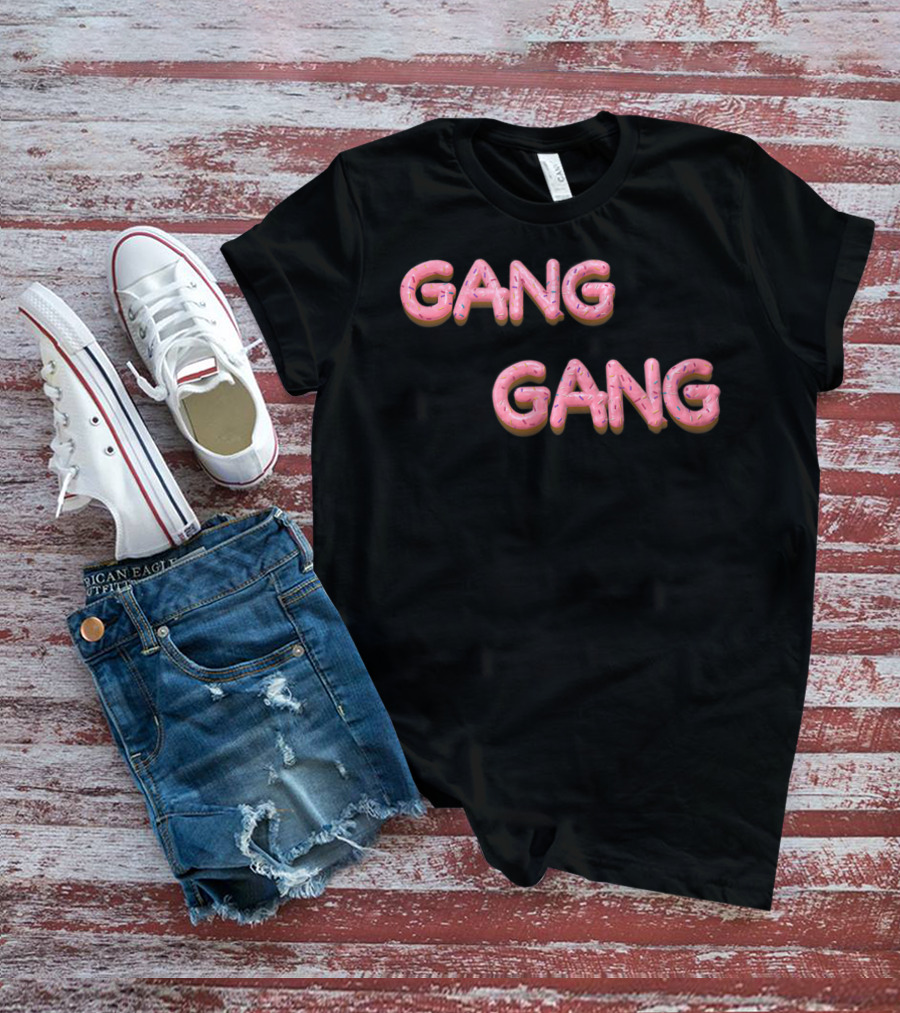 Gang Gang Pink Donut Font With Sprinkles T-Shirt