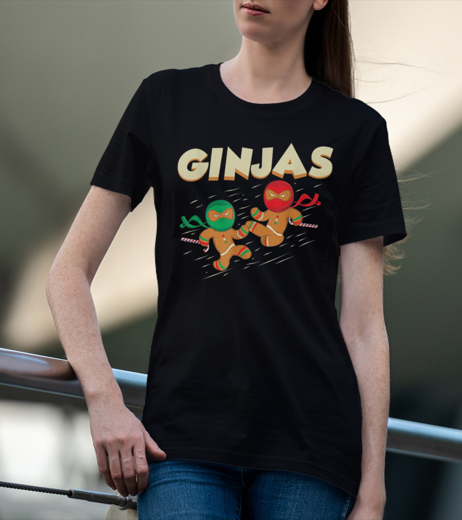 Ginjas Ninja Gingerbread Warriors T-Shirt