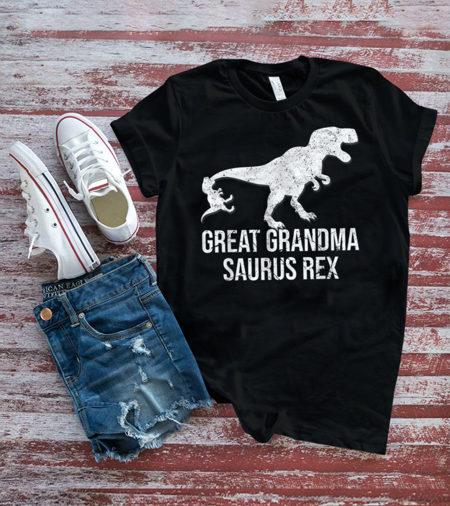 Great Grandma Saurus Rex Funny Grandma T-Rex Dinosaur T-Shirt