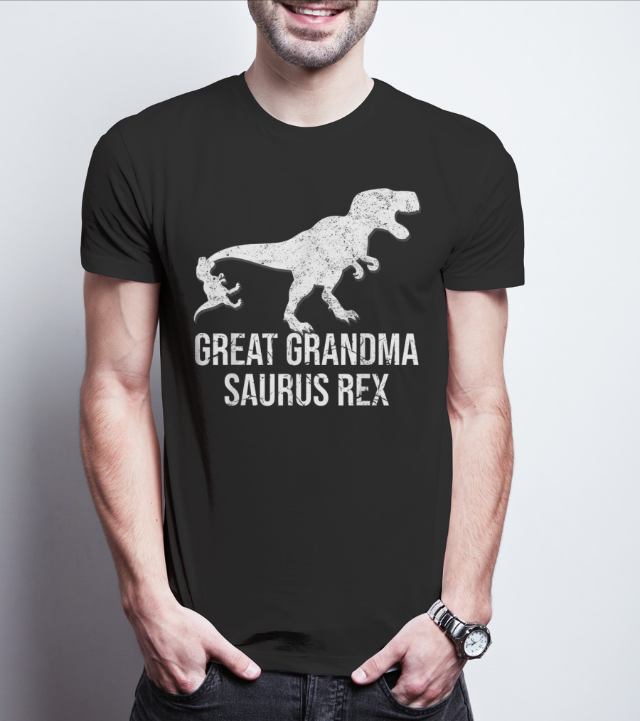 Great Grandma Saurus Rex Funny Grandma T-Rex Dinosaur T-Shirt