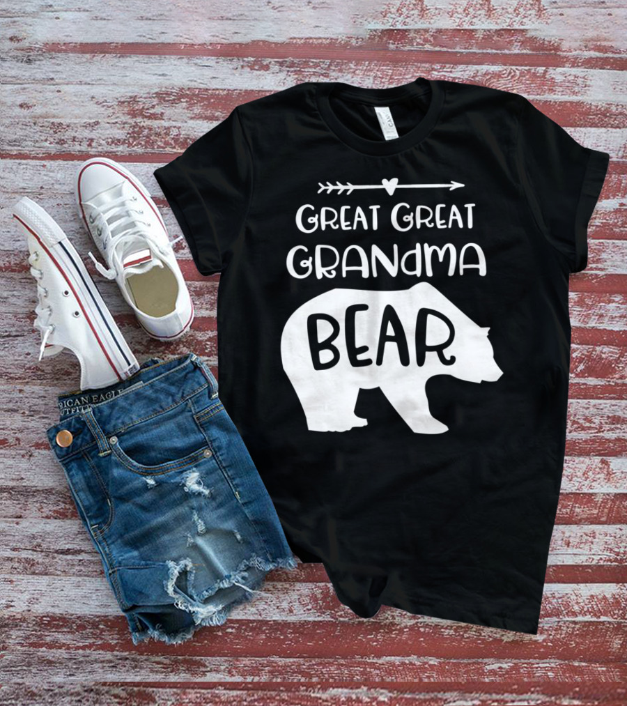 Great Great Grandma Bear Arrow Heart T-Shirt