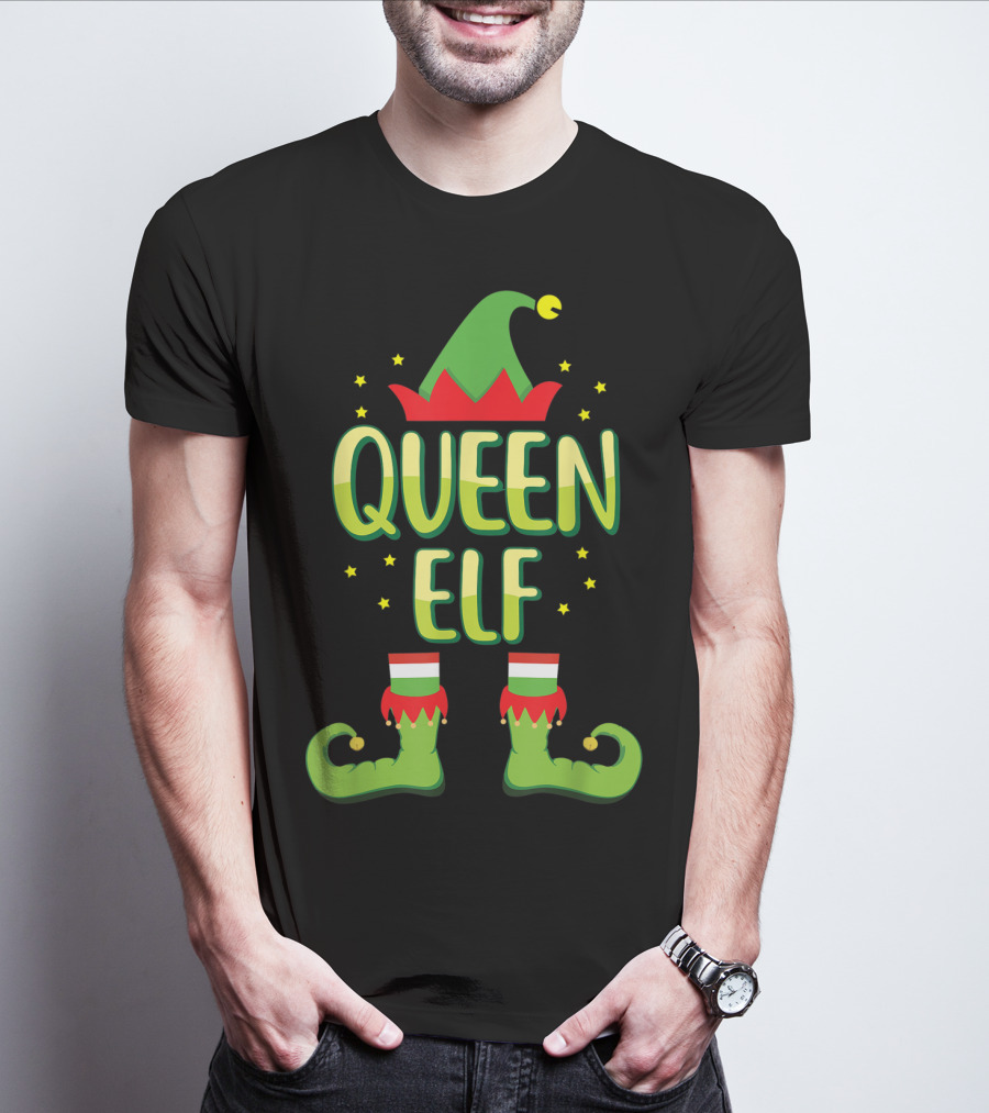 Queen Elf Matching Family Group Holiday T-Shirt