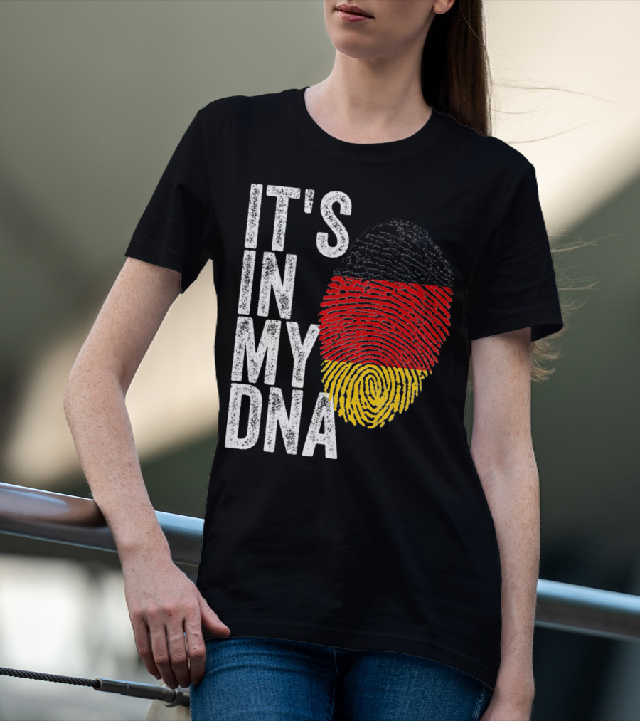 It's In My DNA Fingerprint German Flag Germany Pride T-Shirt
