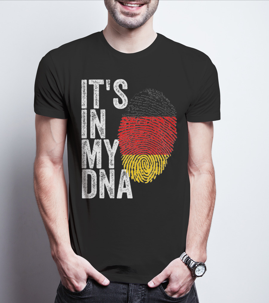 It's In My DNA Fingerprint German Flag Germany Pride T-Shirt