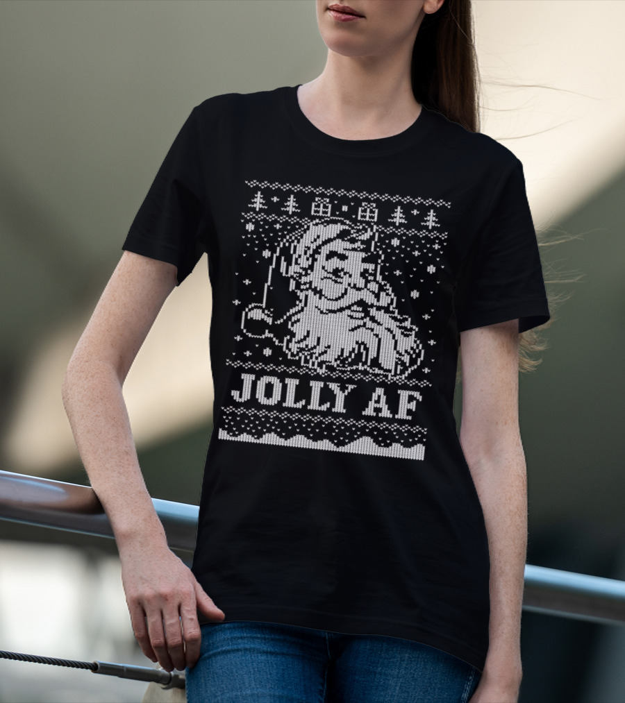 Jolly AF Santa Christmas T-Shirt