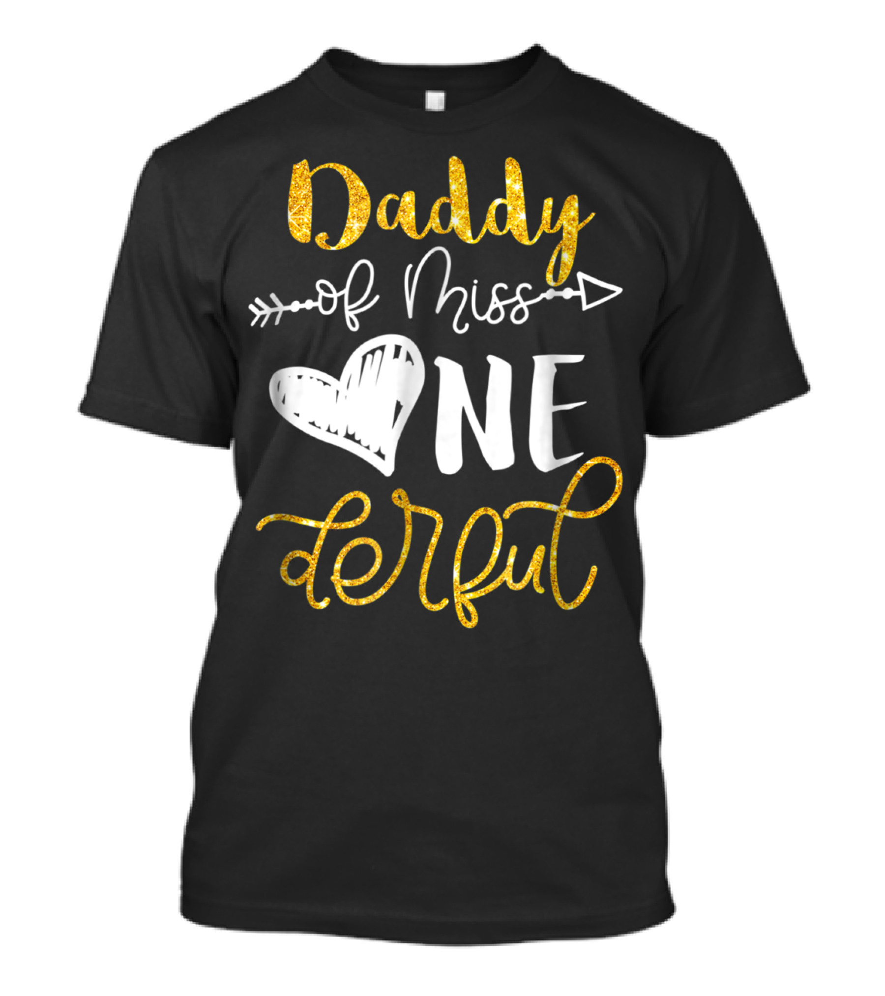 Daddy Of Miss Onederful Cute Dad 1st Birthday T-Shirt