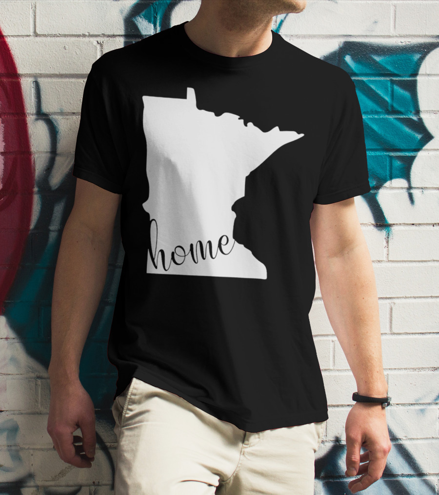 Minnesota Home State Map T-Shirt