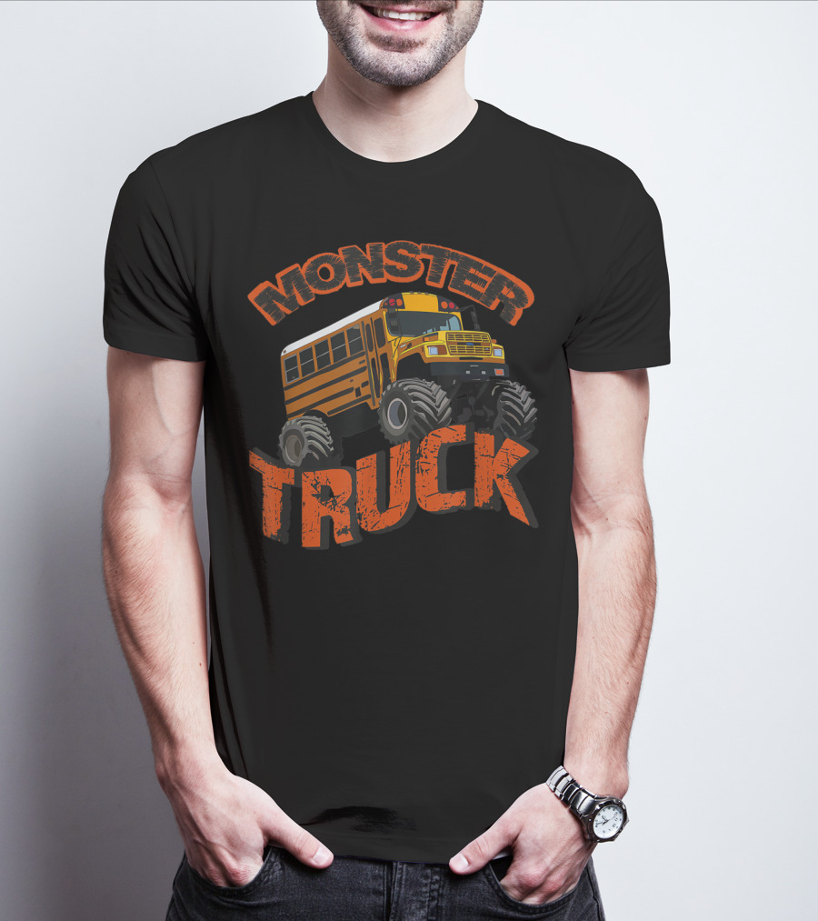 Monster Truck School Bus Motorsport Adventure T-Shirt