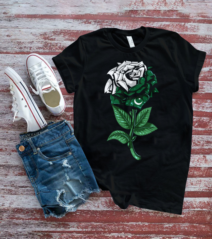Pakistan Flag Rose T-Shirt