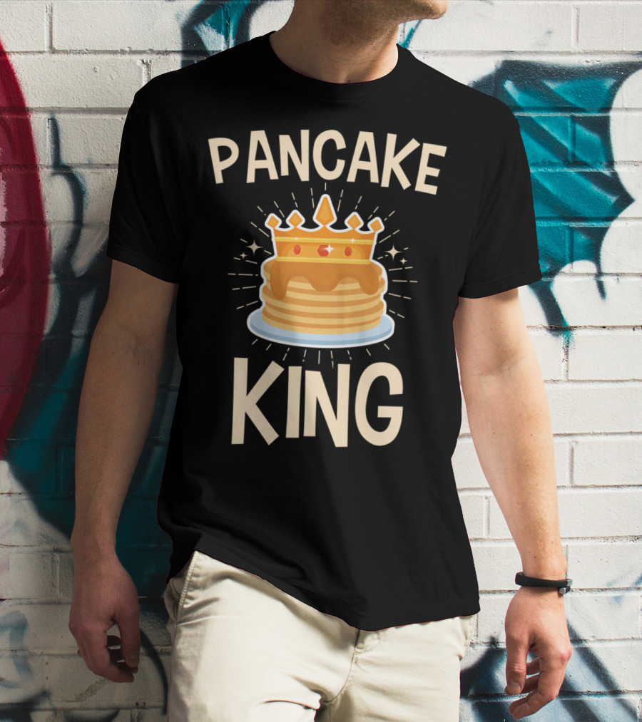 Pancake King Breakfast Stack Crown T-Shirt
