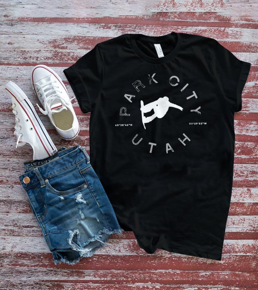 Park City Utah Snowboarding Coordinates T-Shirt