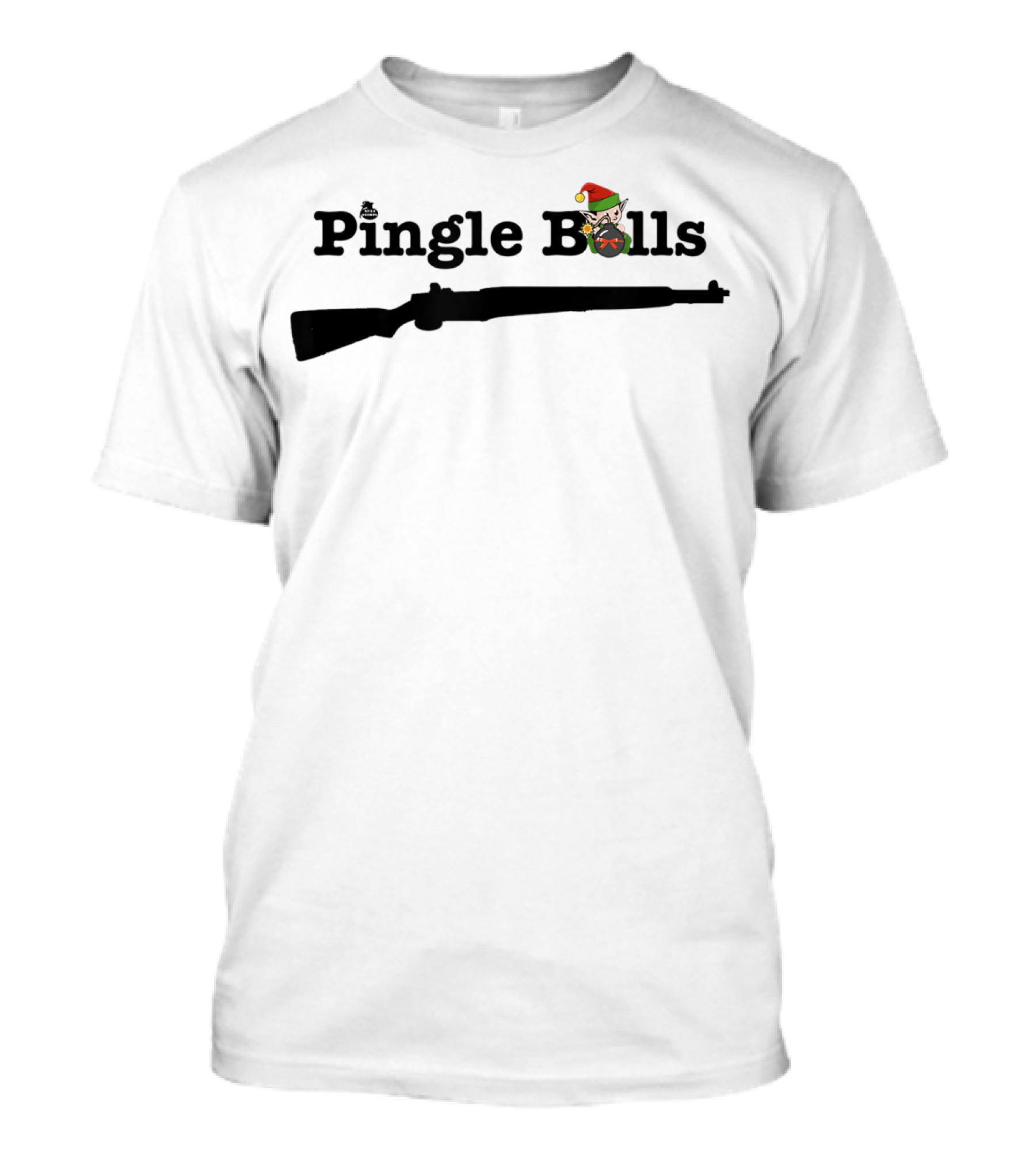 Pingle Bells M1 Garand Christmas Elf T-Shirt