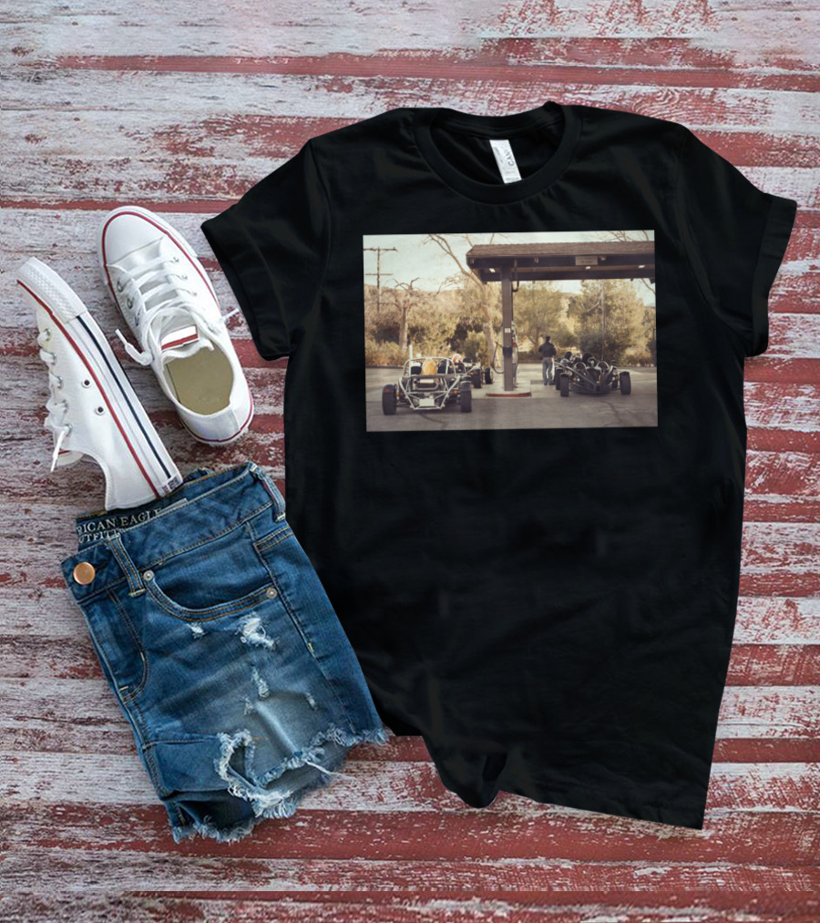 Race Car Pit Stop Fueling Moment At Outdoor Station T-Shirt