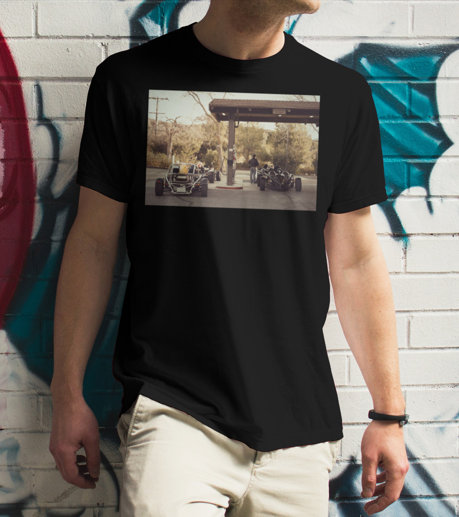 Race Car Pit Stop Fueling Moment At Outdoor Station T-Shirt