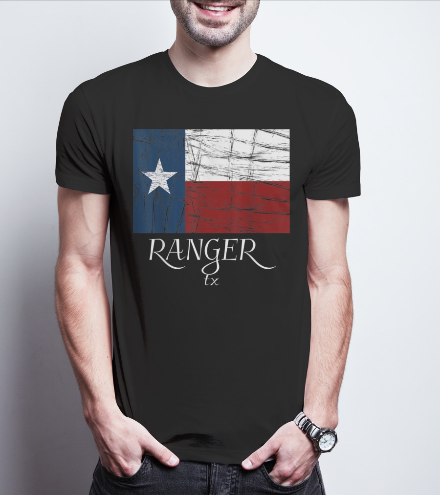 Ranger TX Texas Flag State City T-Shirt