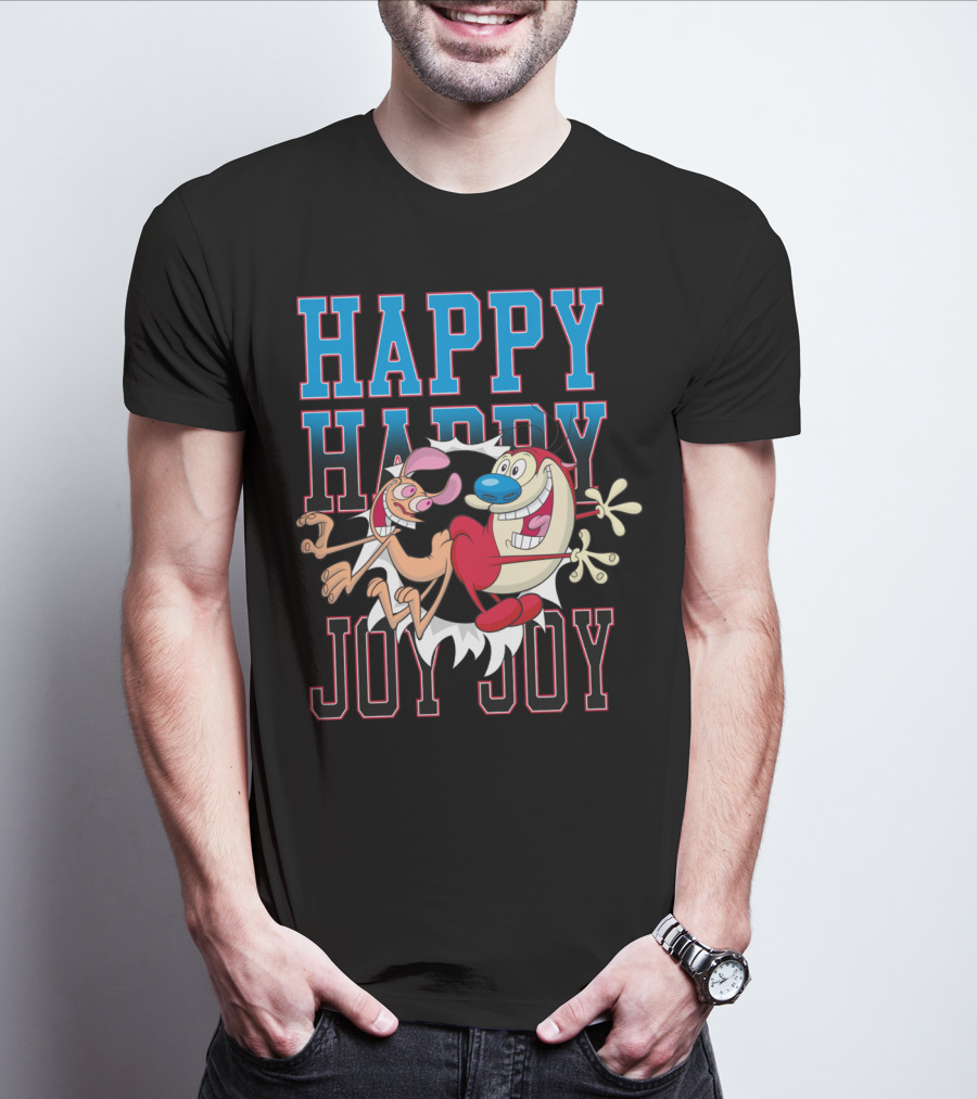 Ren And Stimpy Happy Happy Joy Joy T-Shirt