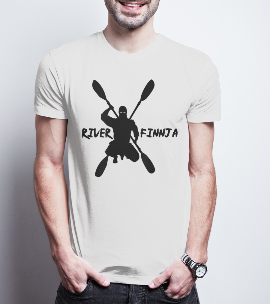 River Finnja Ninja Kayaking Rafting Paddle Adventure T-Shirt