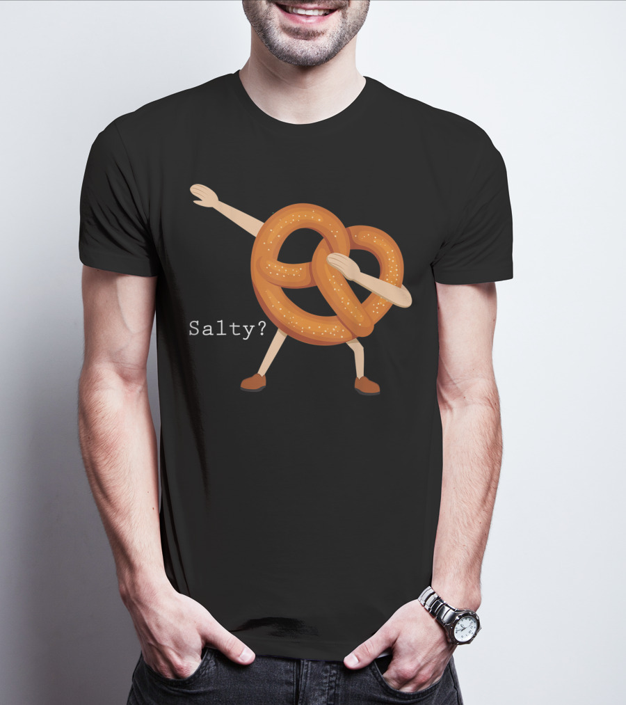 Salty Dabbing Pretzel Funny Foodie Baker T-Shirt