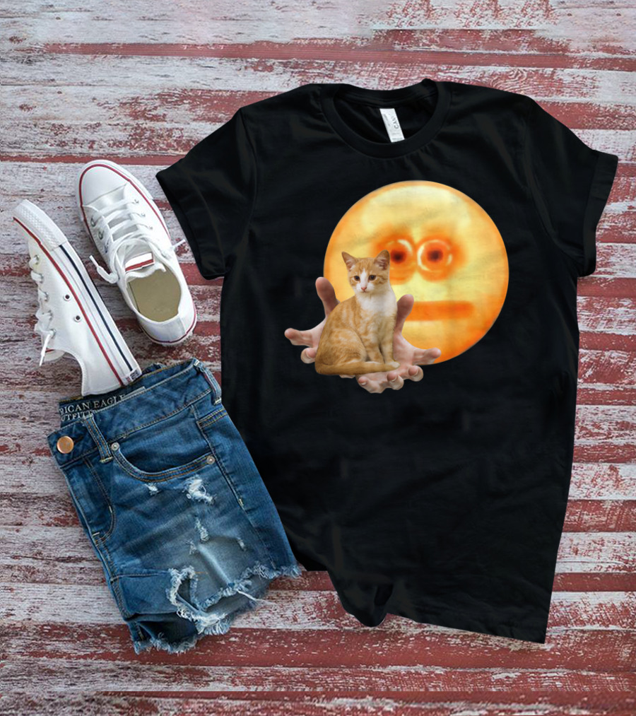 Screen Reaching Emoji Cat Meme Dank T-Shirt