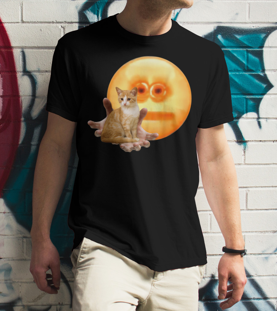 Screen Reaching Emoji Cat Meme Dank T-Shirt