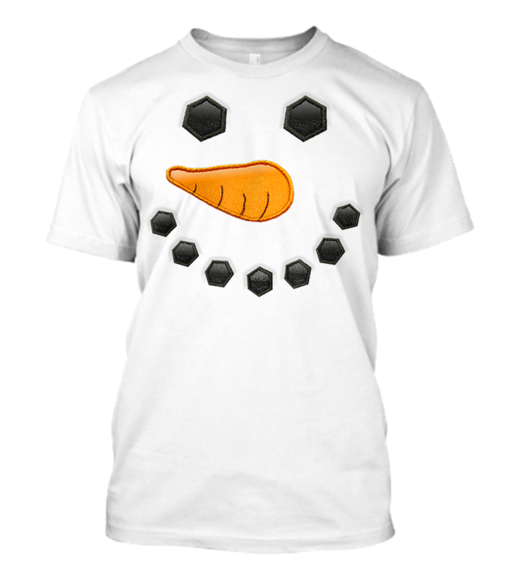 Snowman Face Kid's Christmas Frosty's Little Carrot Nose Smile T-Shirt