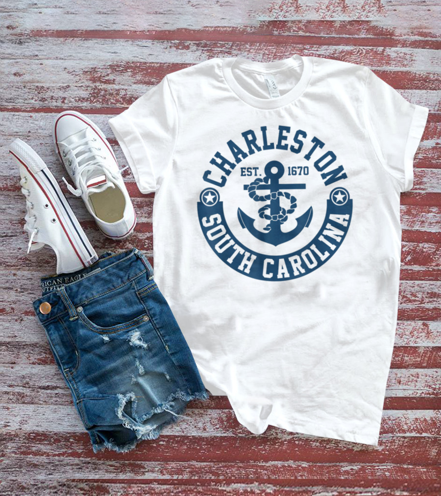 Charleston South Carolina Est. 1670 Anchor T-Shirt