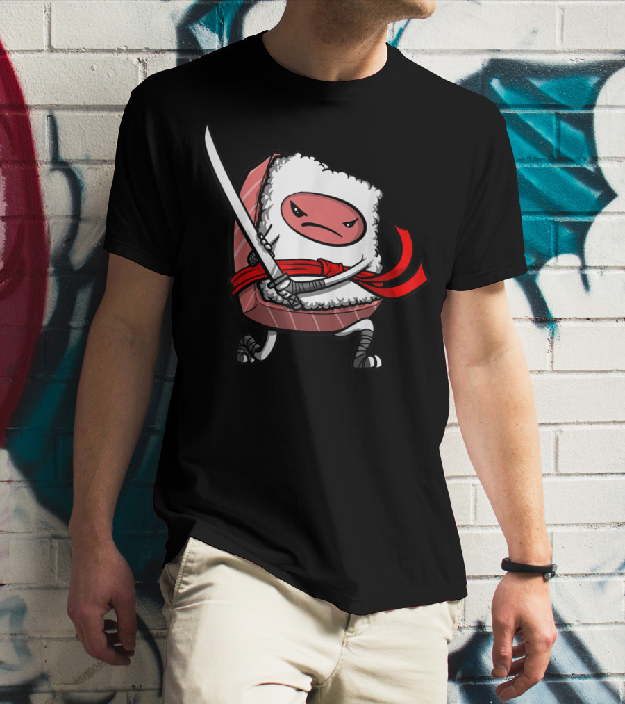 Kawaii Samurai Sushi Ninja Japanese Food T-Shirt