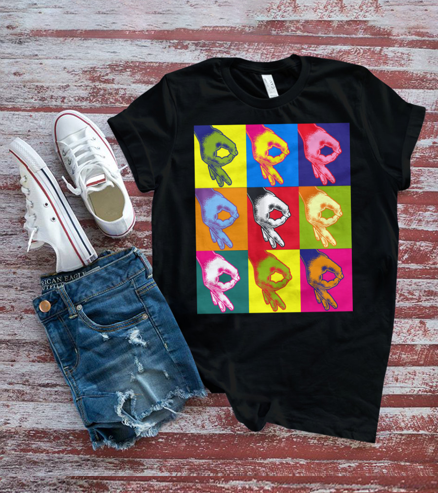The Circle Game X9 Pop Art Style Hands Multicolor Block T-Shirt