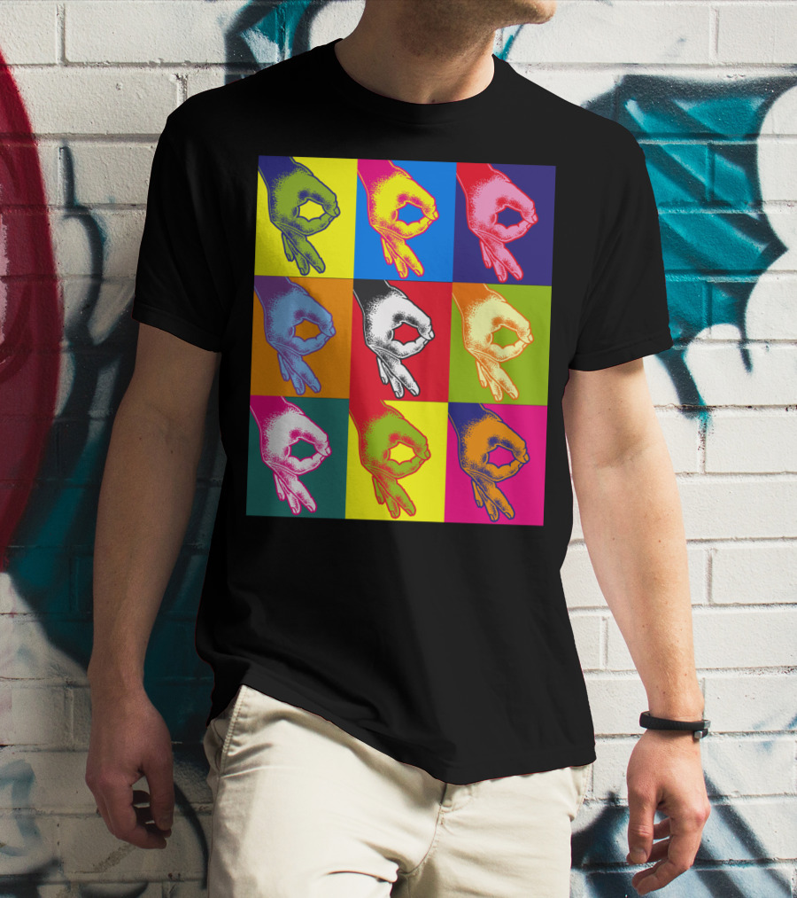 The Circle Game X9 Pop Art Style Hands Multicolor Block T-Shirt