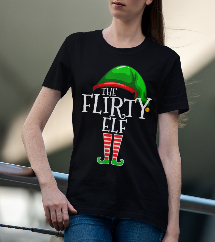The Flirty Elf Matching Christmas Family Group T-Shirt