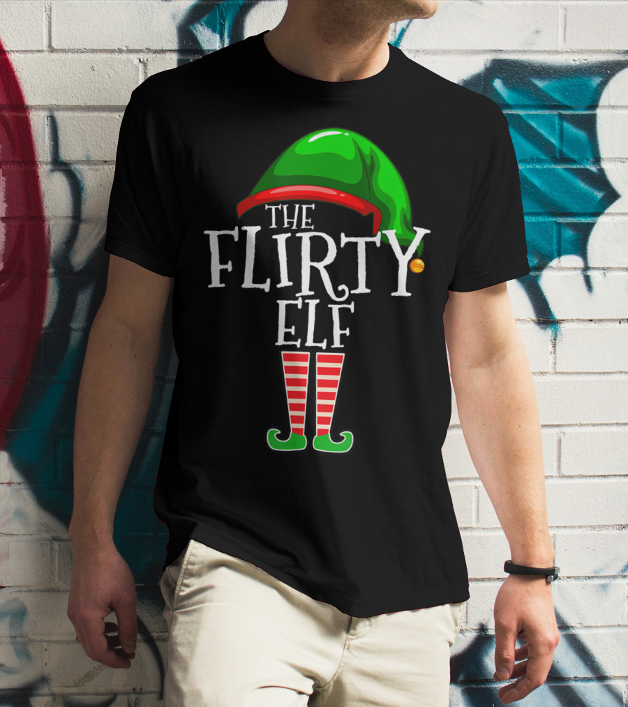 The Flirty Elf Matching Christmas Family Group T-Shirt