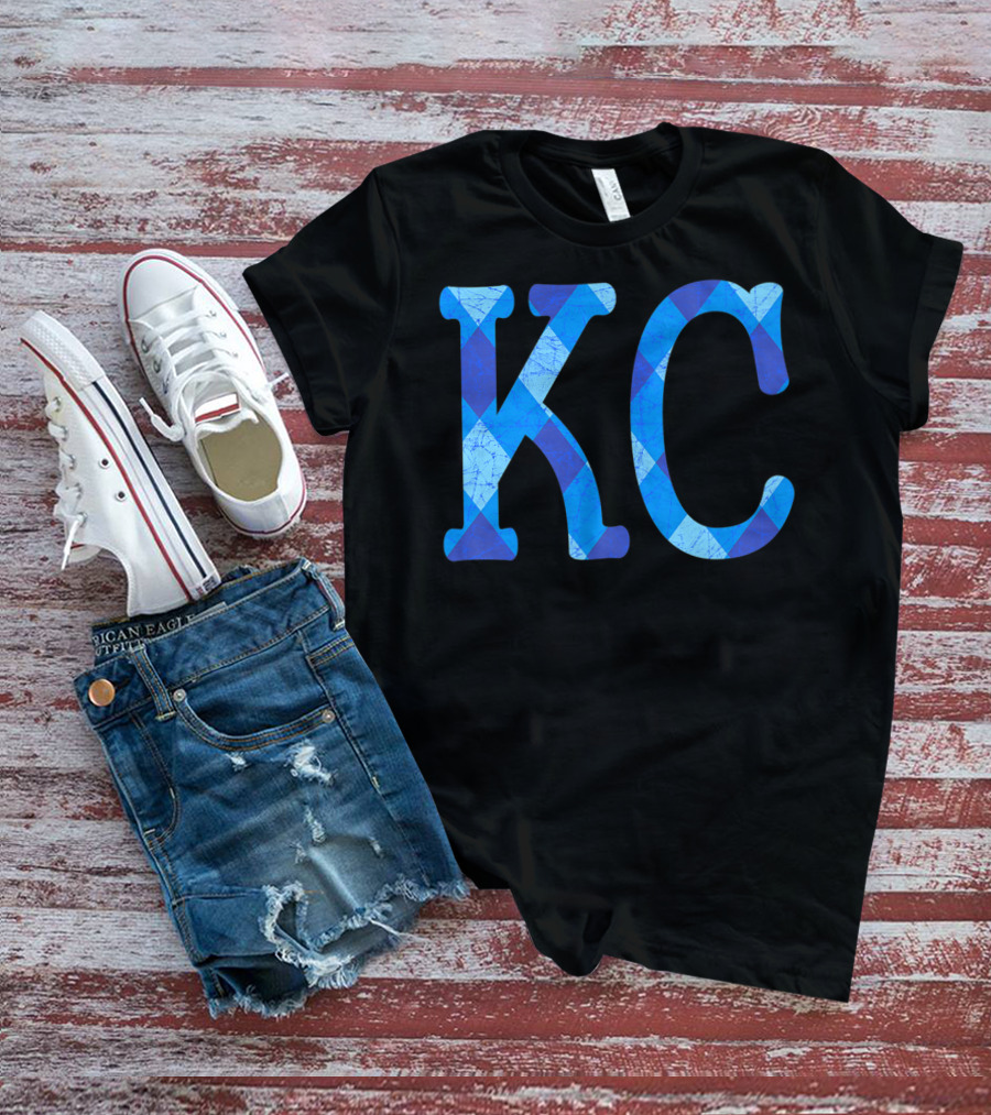 Vintage Royal Blue KC Kansas City Fan Gear T-Shirt