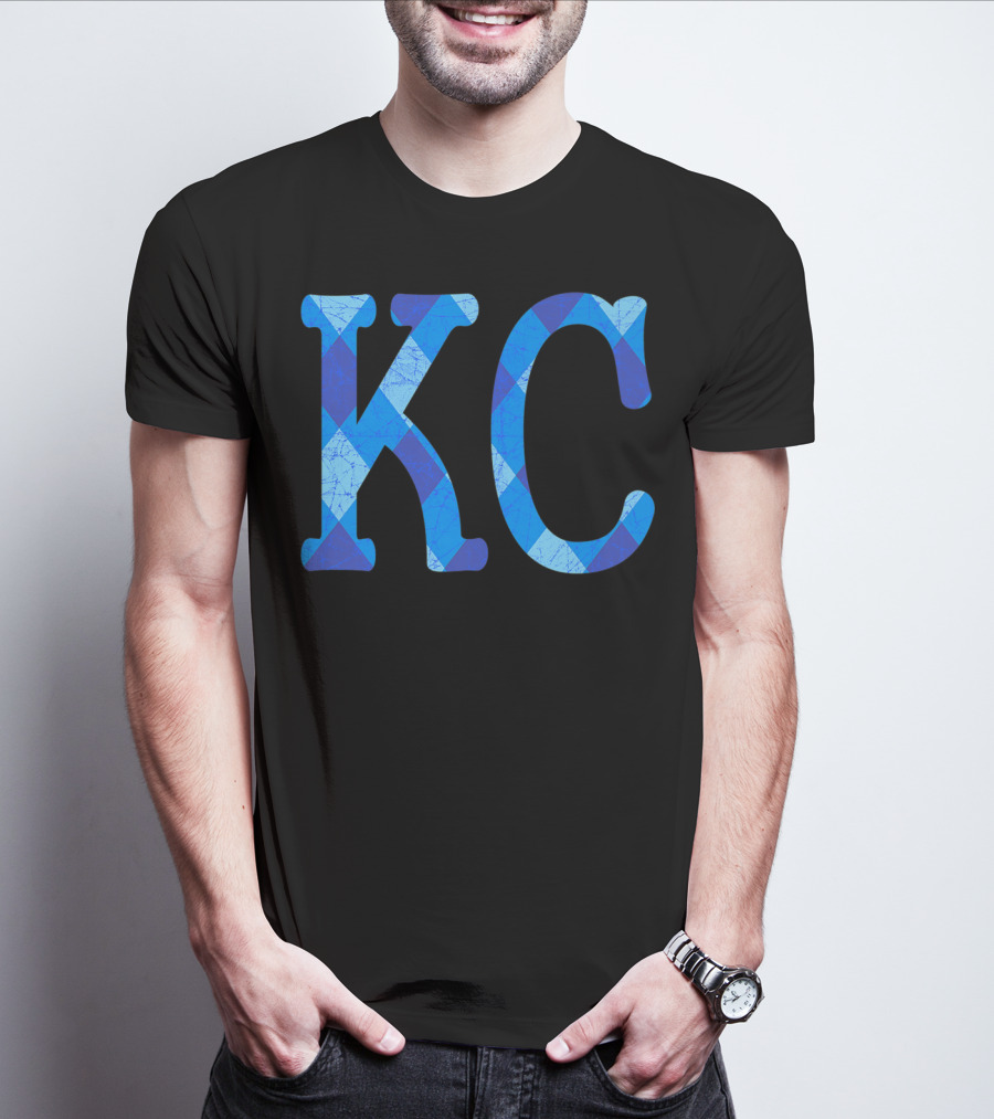 Vintage Royal Blue KC Kansas City Fan Gear T-Shirt