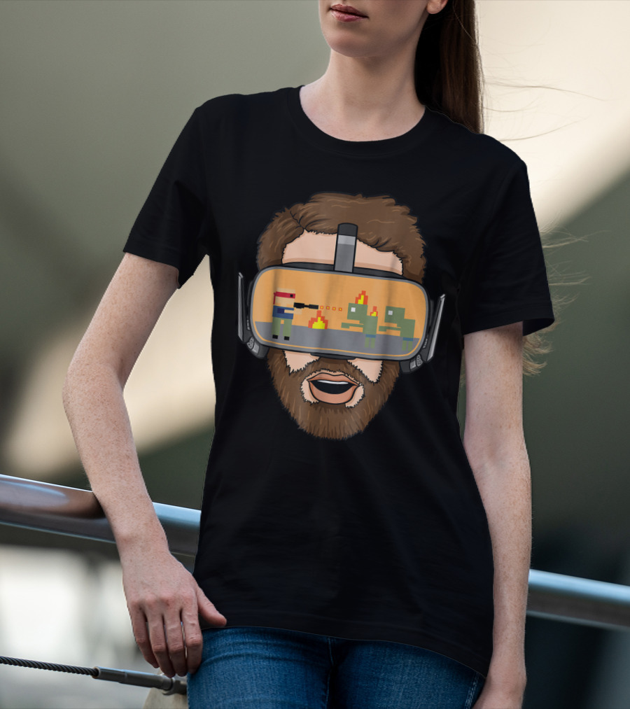 Virtual Reality Pixelated Adventure Inside Headset T-Shirt