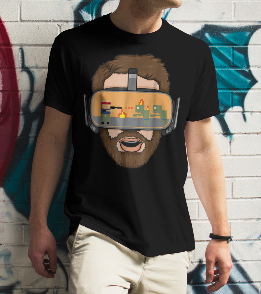 Virtual Reality Pixelated Adventure Inside Headset T-Shirt