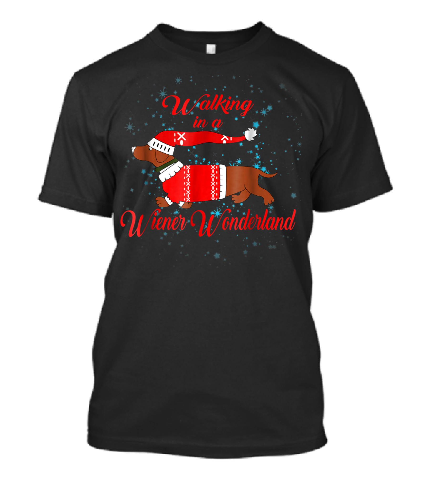 Walking In A Wiener Wonderland Christmas Dachshund Dog Winter T-Shirt