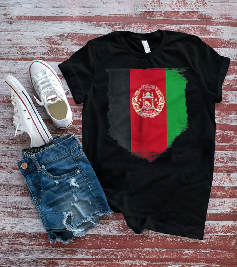 Afghanistan Pocket Afghan Flag Emblem T-Shirt