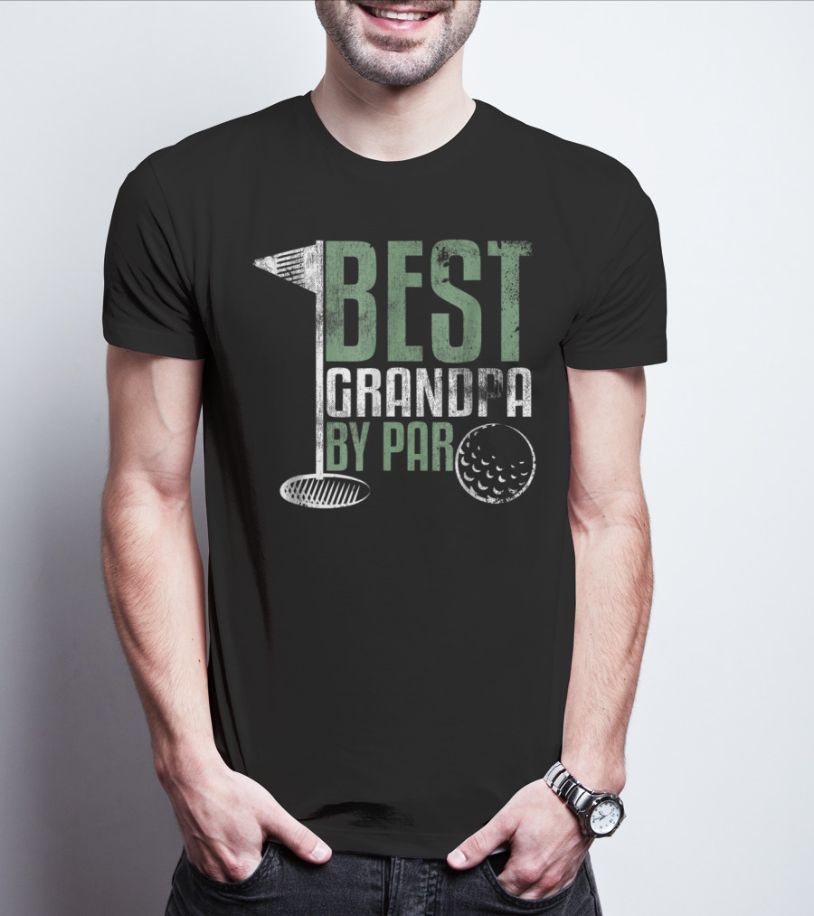 Best Grandpa By Par Father's Day Golf T-Shirt