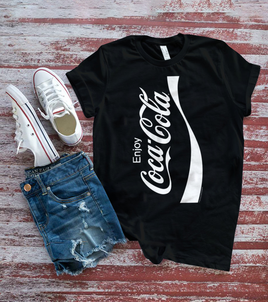 Enjoy Coca-Cola Black And White T-Shirt