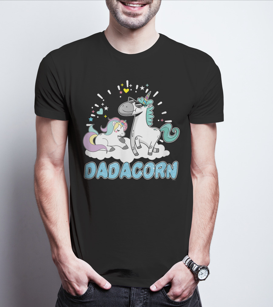 Dadacorn Cool Father Cute Unicorn Birthday T-Shirt
