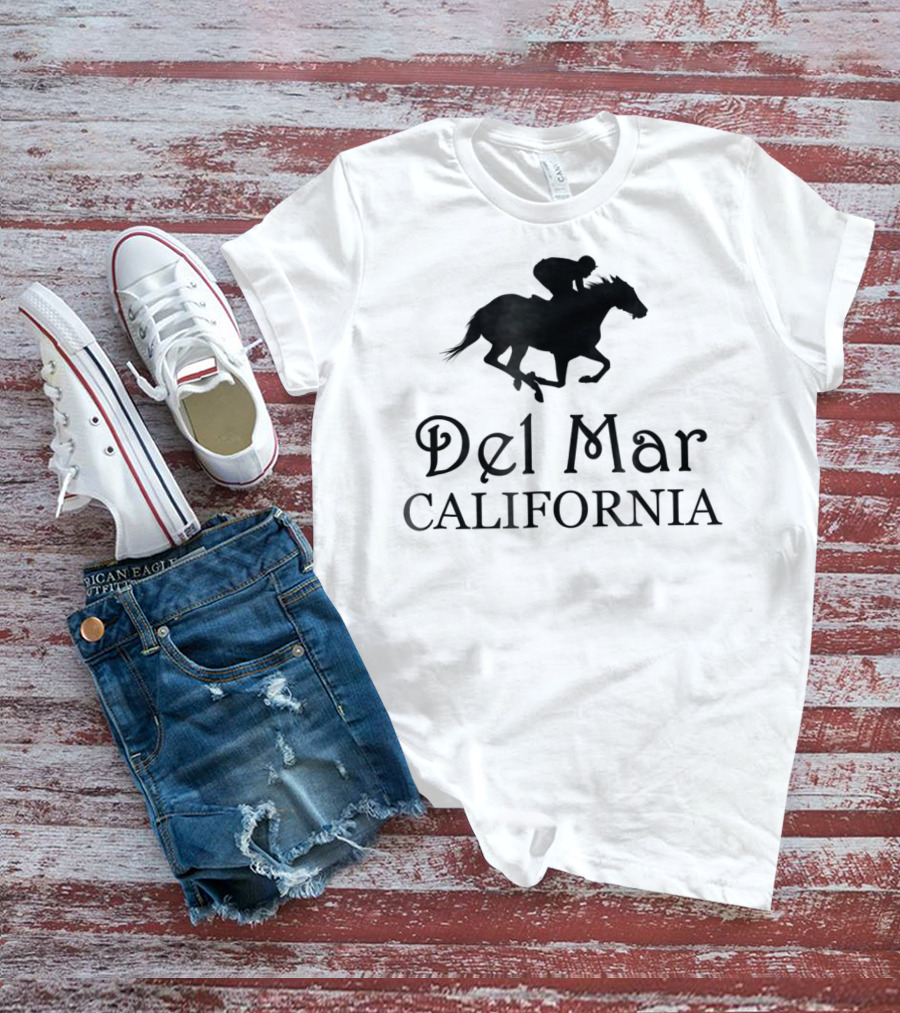 Del Mar California Horse Racing Rider T-Shirt