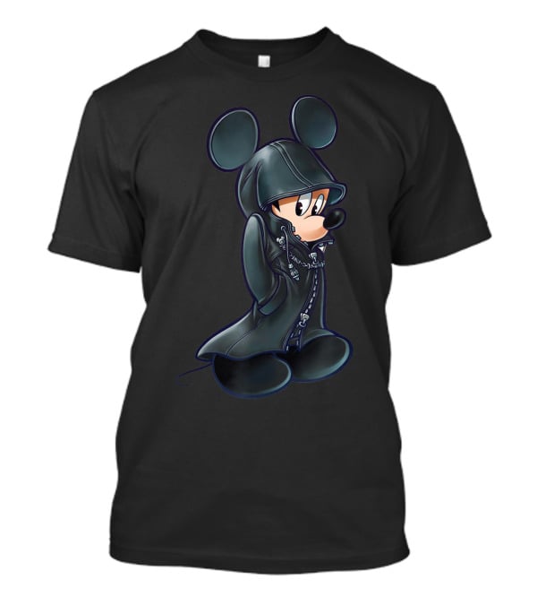 Disney Kingdom Hearts King Mickey Black Hooded Coat T-Shirt