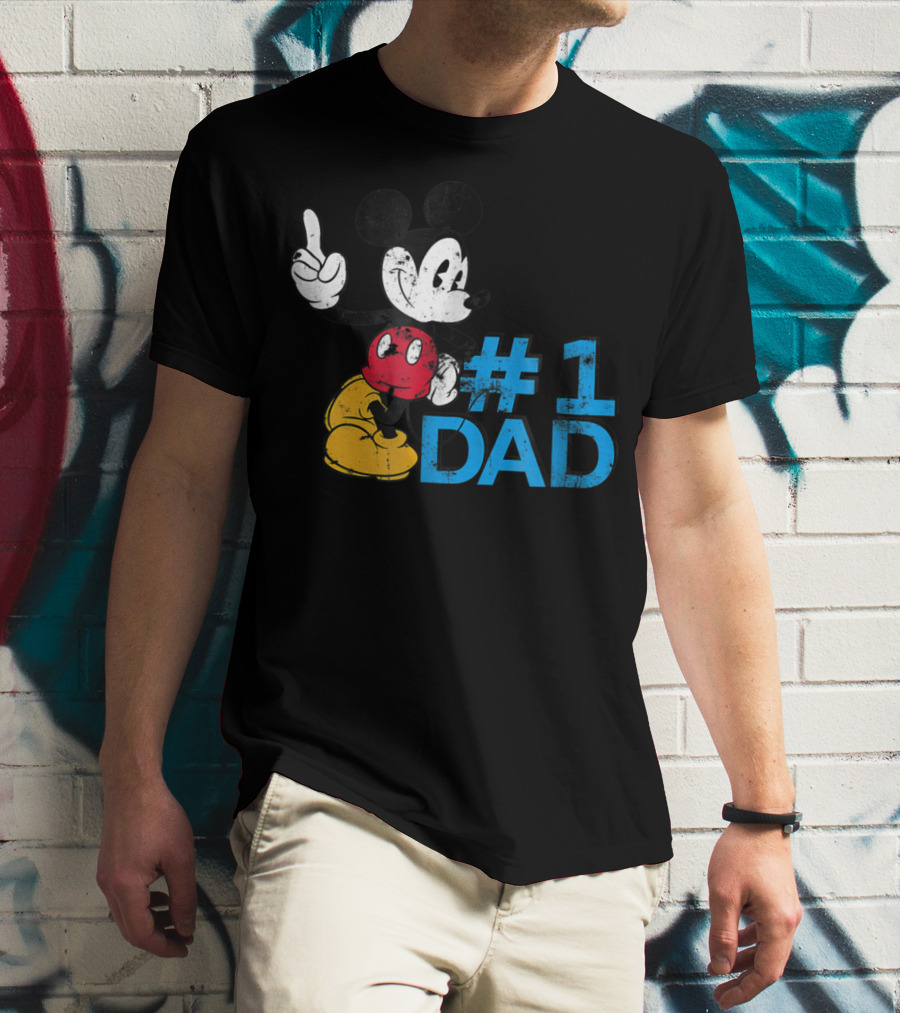 Disney Mickey Mouse #1 Dad Father's Day T-Shirt