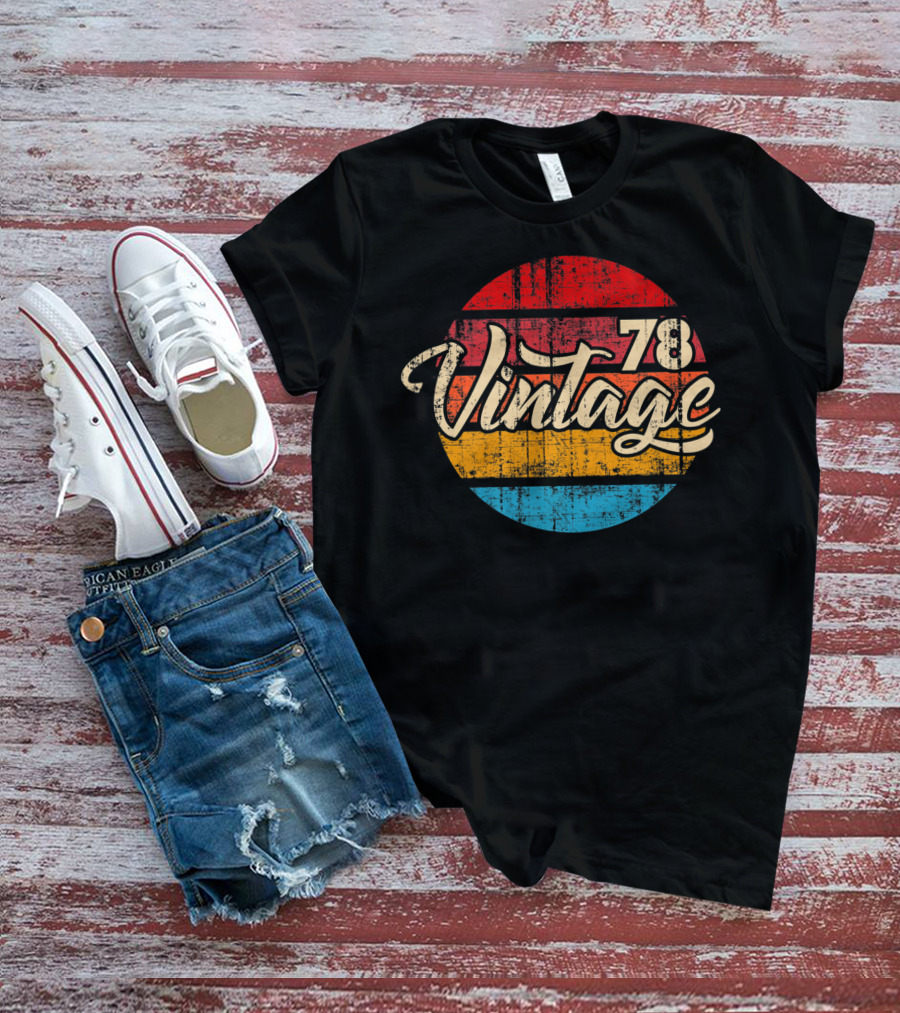 Vintage 78 Distressed Throwback T-Shirt
