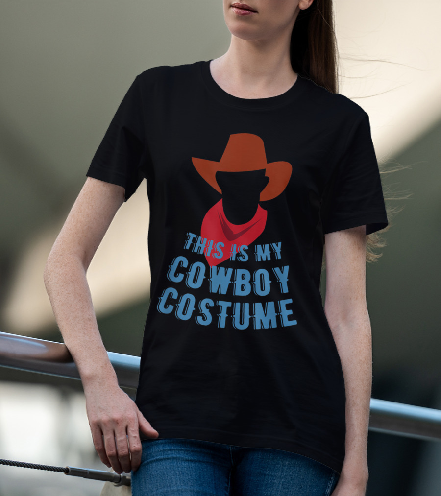 This Is My Cowboy Costume Funny Cowboy Hat Kids Western T-Shirt